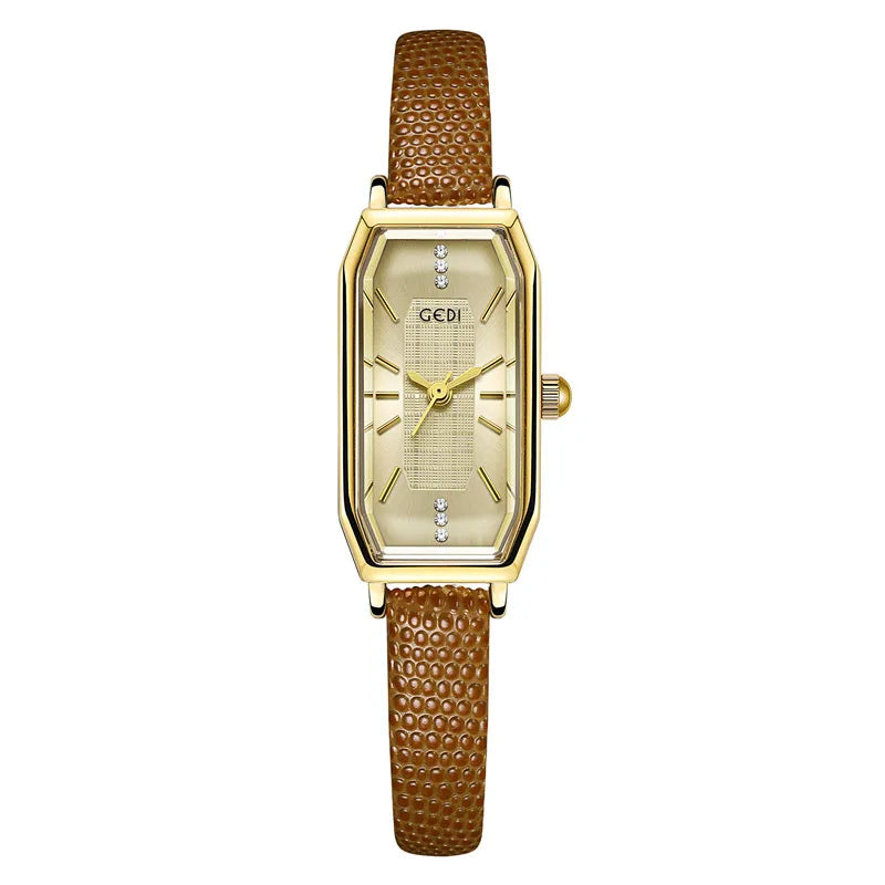Vacation Simple Style Solid Color Buckle Quartz Watch Women's Watches