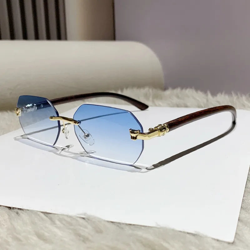 Simple Style Classic Style Color Block Pc Polygon Frameless Women's Sunglasses