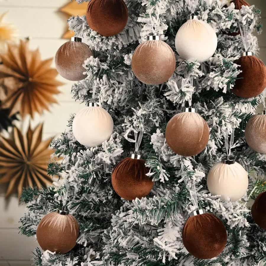 Christmas Ball Decorations 8cm European Style Plastic Christmas Balls 15pcs Packaged Christmas Ornaments Hanging Decorations