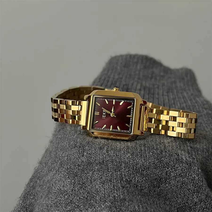 Casual Luxurious Square Double Side Snaps Quartz Watch