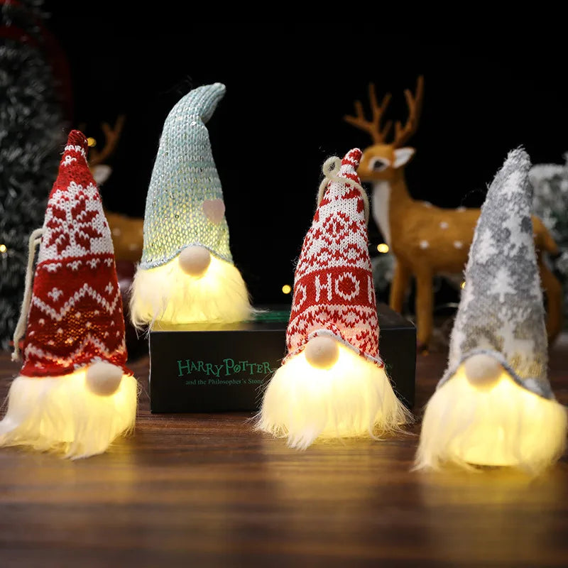 Christmas Fashion Santa Claus Plastic Knitted Wool Party Decorative Props