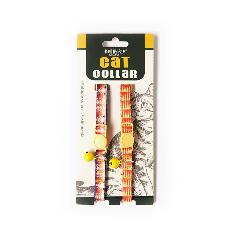 simple printed adjustable cute dog pet collar set
