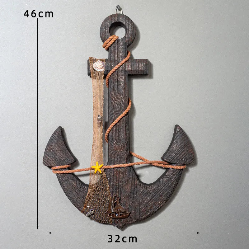 Detachable Handle Mediterranean Sailor Home Wall Hanging Steering Wheel Decor Bar Wall Background Wooden Crafts