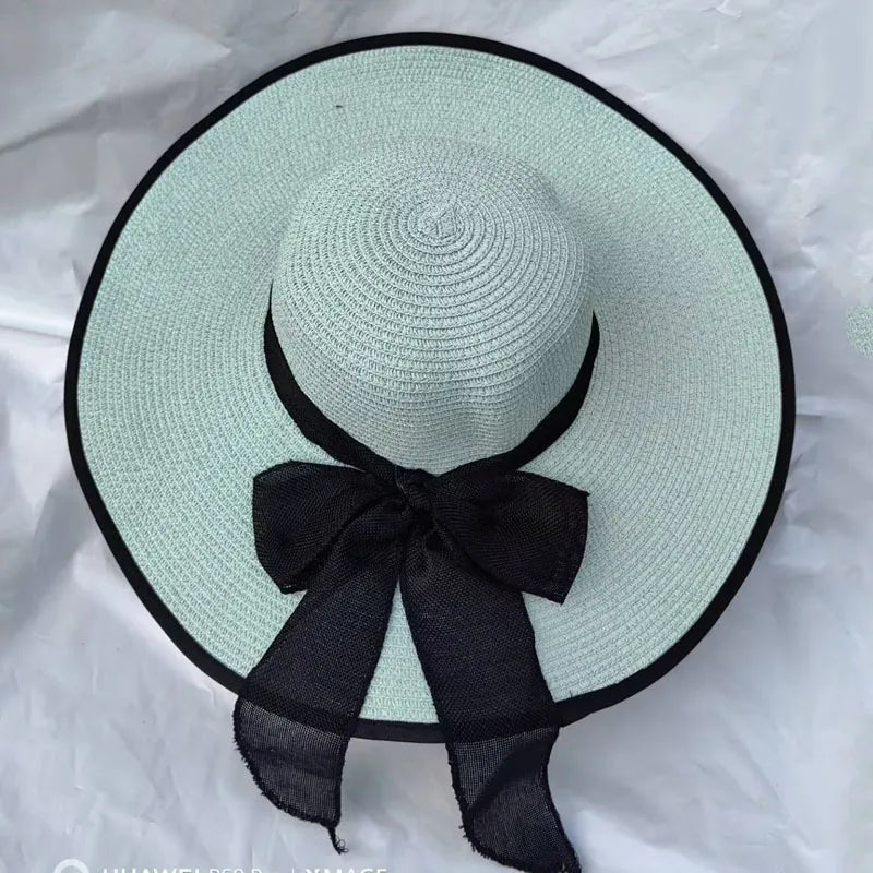 Women's Lady Vacation Bow Knot Big Eaves Sun Hat