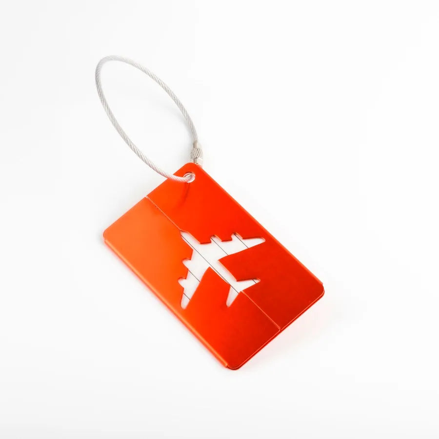 Aluminum alloy luggage tag boarding metal luggage aircraft shipping elevator tag  spot factory wholesale
