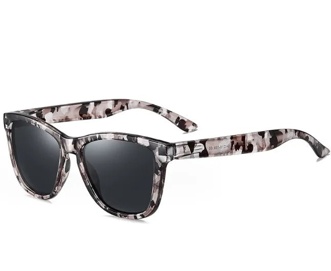 simple style flower tac square full frame men's sunglasses