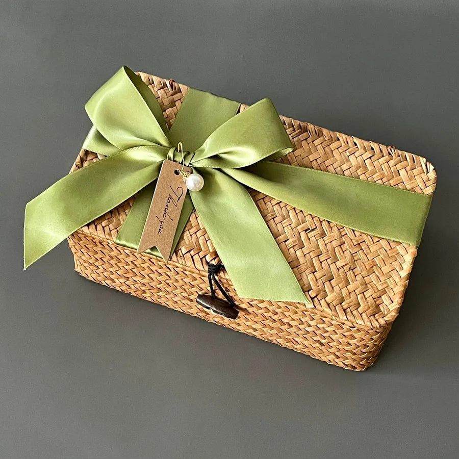 pastoral solid color wood storage box