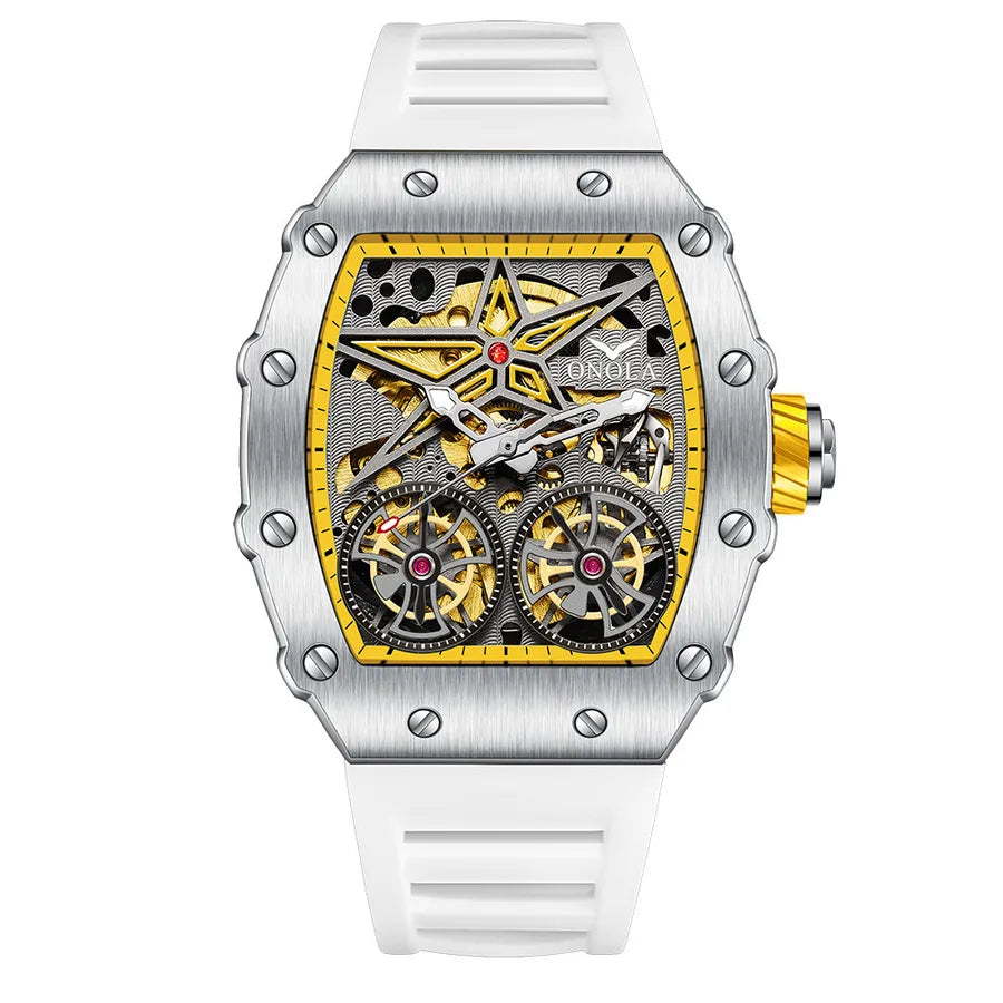 retro solid color buckle mechanical men's watches