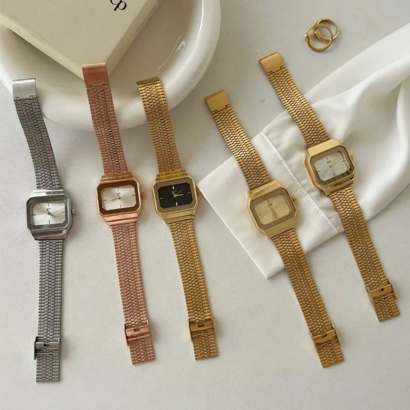 Elegant Glam Letter Single Folding Buckle Quartz Watch Women's Watches
