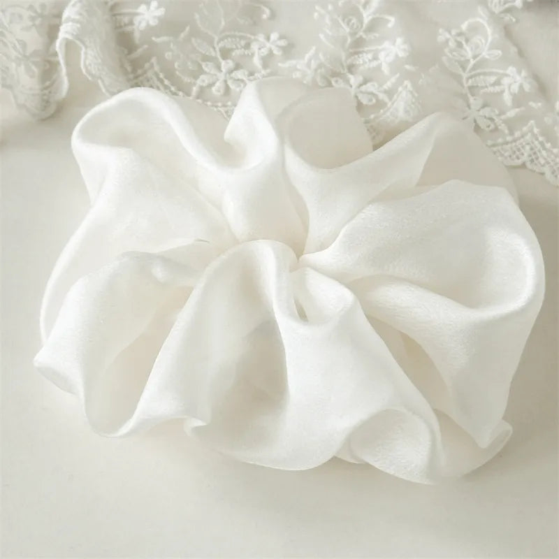 Elegant Lady Simple Style Women's Solid Color Gauze Hair Tie