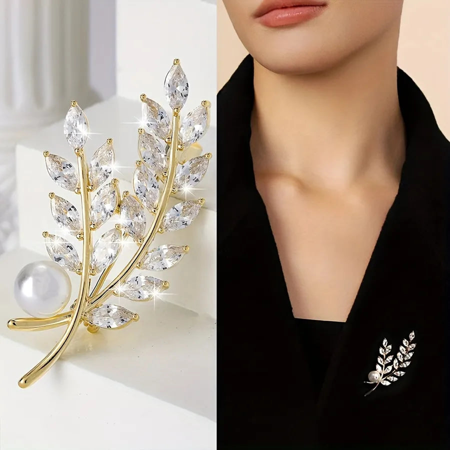 Elegant Pin Grain Alloy Women's Brooches 1 Piece