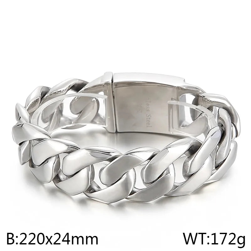 Vintage Style Geometric 304 Stainless Steel 18K Gold Plated Men's Bracelets