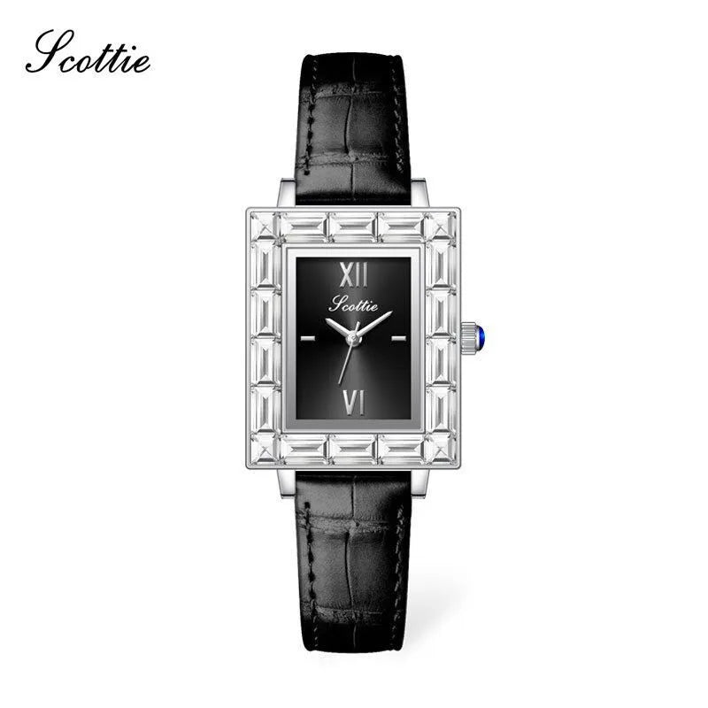Shi Gaudi scottie9678 New Women's Watch Steel Band Watch Women's Square TikTok Live Explosions Little Red Riding Book