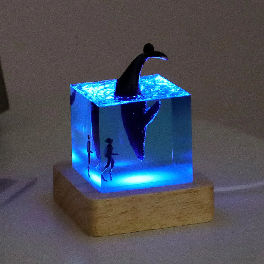 Simple Style Whale Resin Holiday Daily Led Lights Night Lights