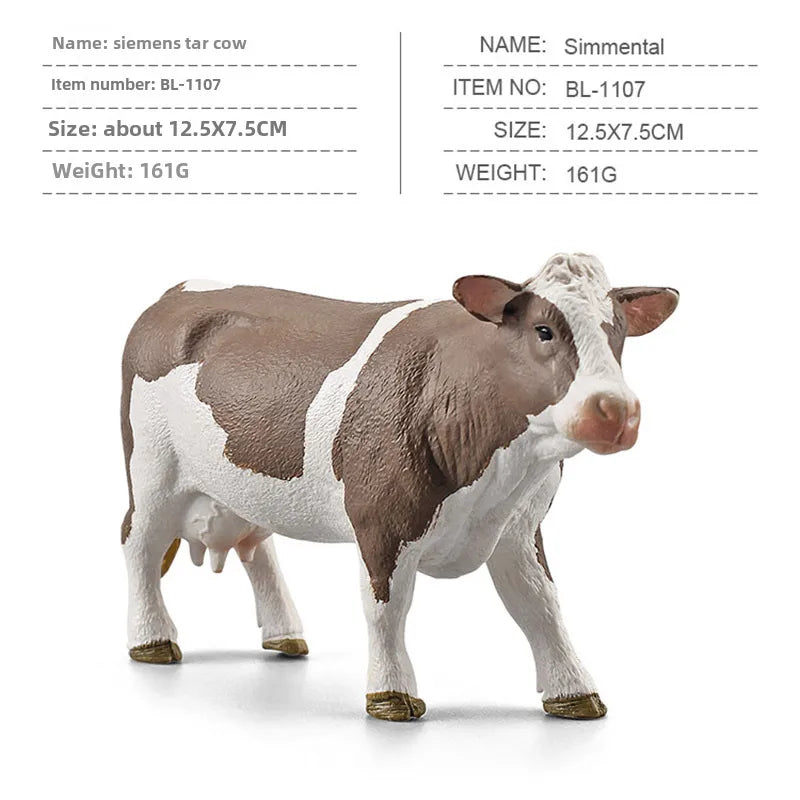 simulation mini farm poultry chicken duck goose cow gold small animal miniature model sand table ornaments wholesale