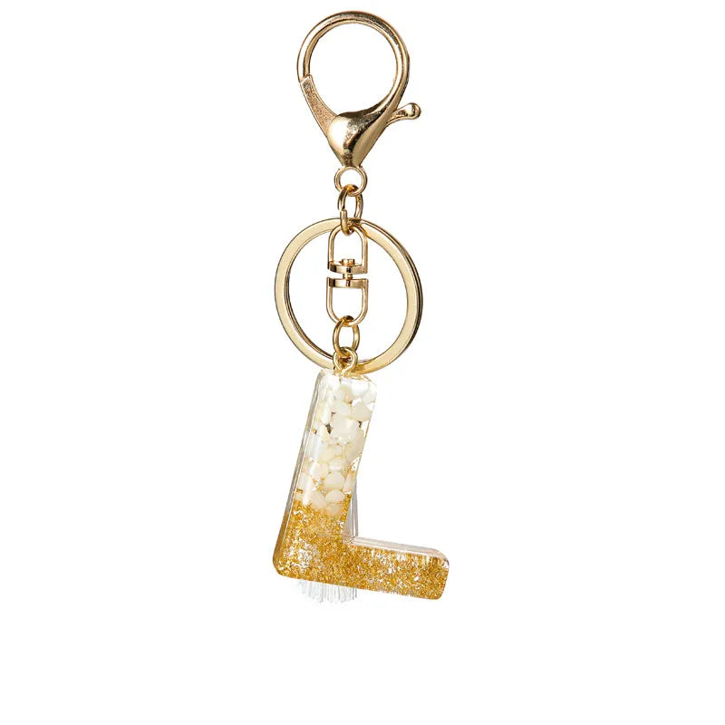 Elegant Letter Tassel Resin Unisex Unisex Keychain