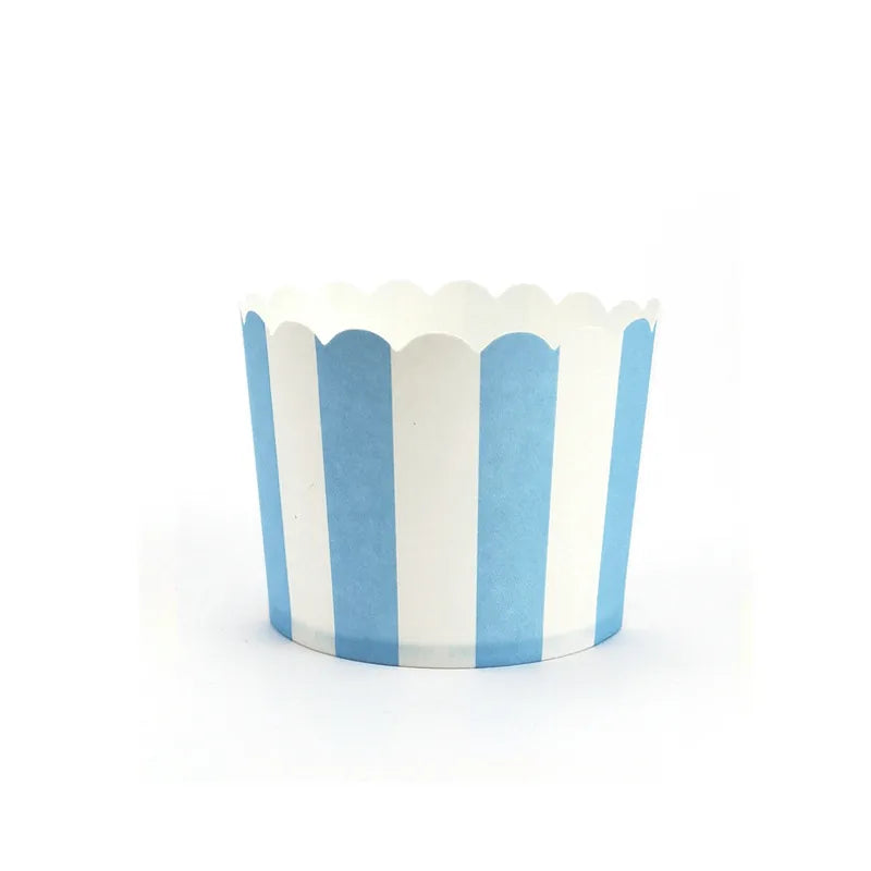 Simple Style Stripe Polka Dots PE Paper cake cups