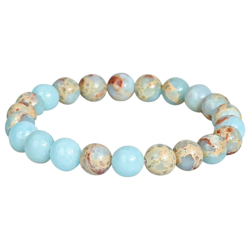 Vintage Style Classic Style Geometric natural stone Turquoise Beaded Chain Bracelets In Bulk