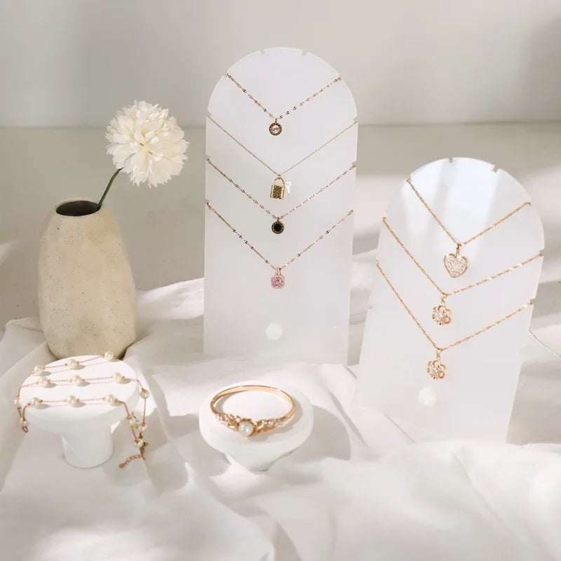 Acrylic Necklace Display Stand Jewelry Shooting Props Artistic Style Assembled Design Necklace Showcase Acrylic Holder