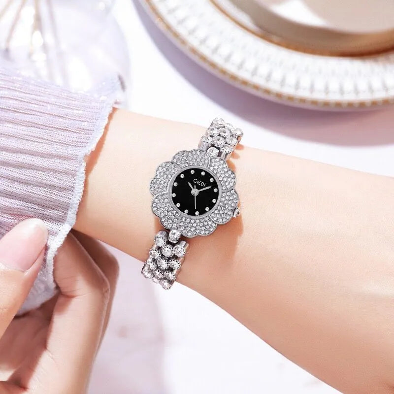 Casual Elegant Solid Color Jewelry Buckle Quartz Watch Women's Watches