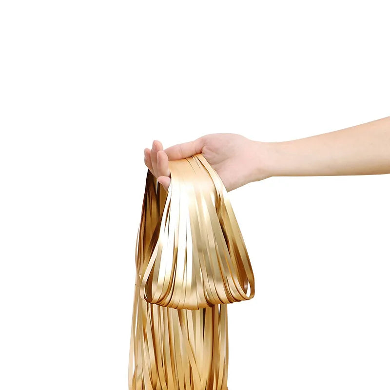 Solid Color Solid Color Plastic Graduation Party Tinsel curtain