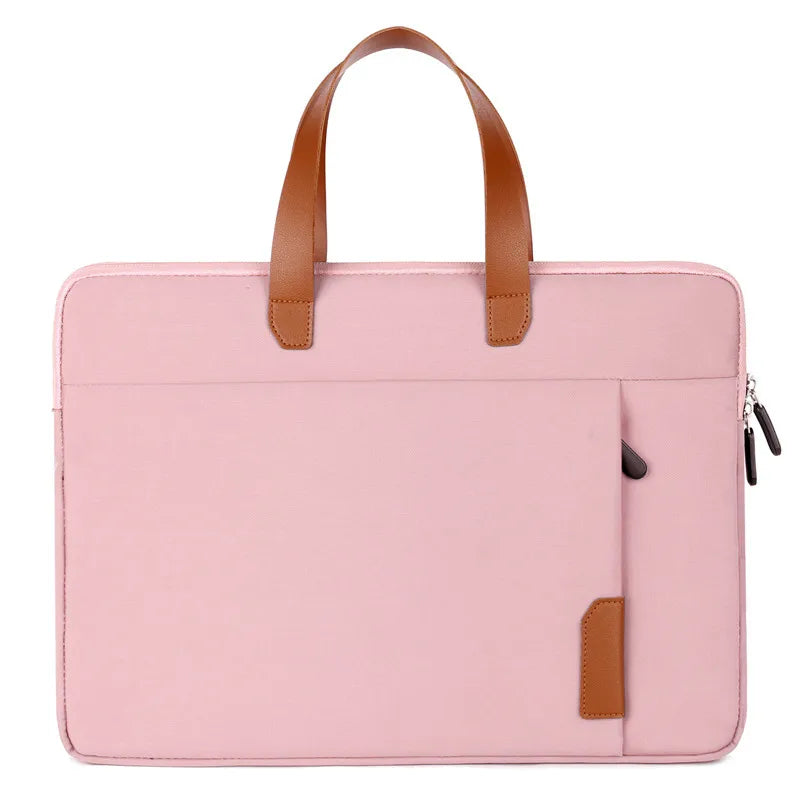 women's basic solid color oxford cloth briefcases