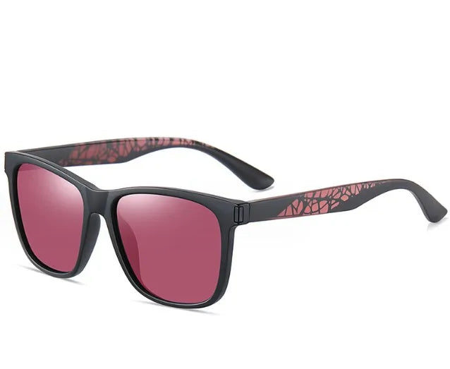simple style color block tac square full frame men's sunglasses