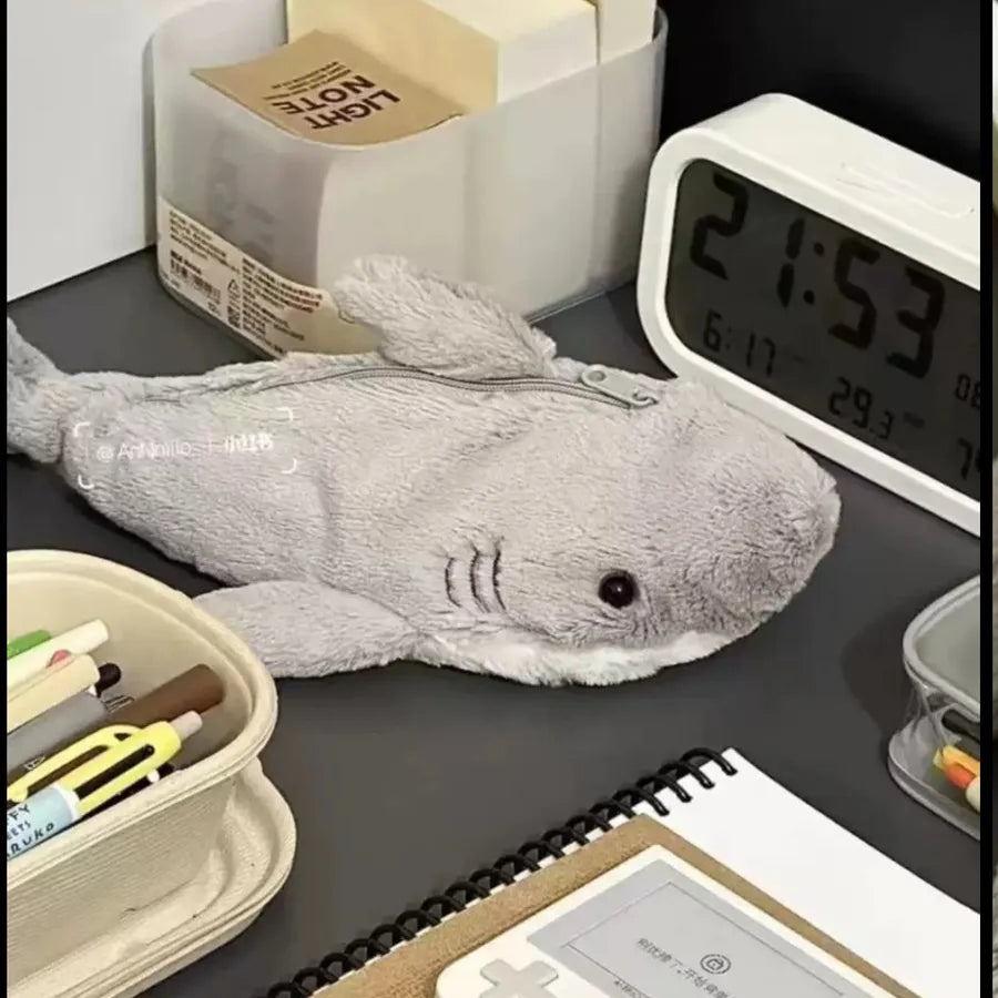 Creative plush doll pencil case ins style high-looking soft cute healing decompression doll stationery storage bag stationery bag
