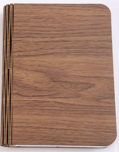 Three-color eye protection lighting table lamp gift led wood wholesale carving folding book lamp folding page night light