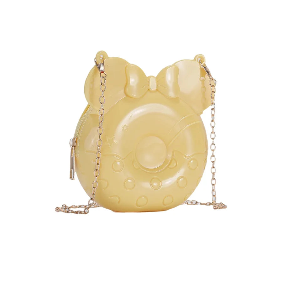 New Cute  Children's Bags Gel Bag Coin Purse Donut Mini Bag Shoulder Messenger Bag Foreign Trade