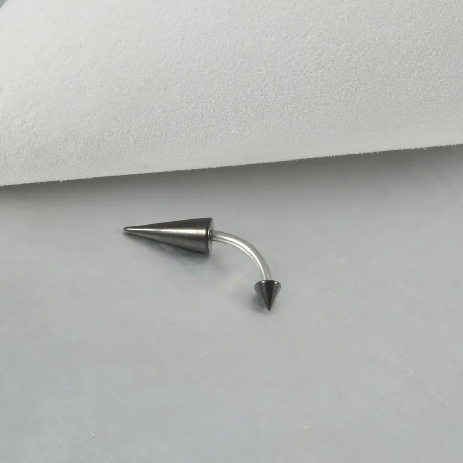1 Piece Eyebrow Studs Casual Exaggerated Simple Style Solid Color 304 Stainless Steel Plating 18K Gold Plated
