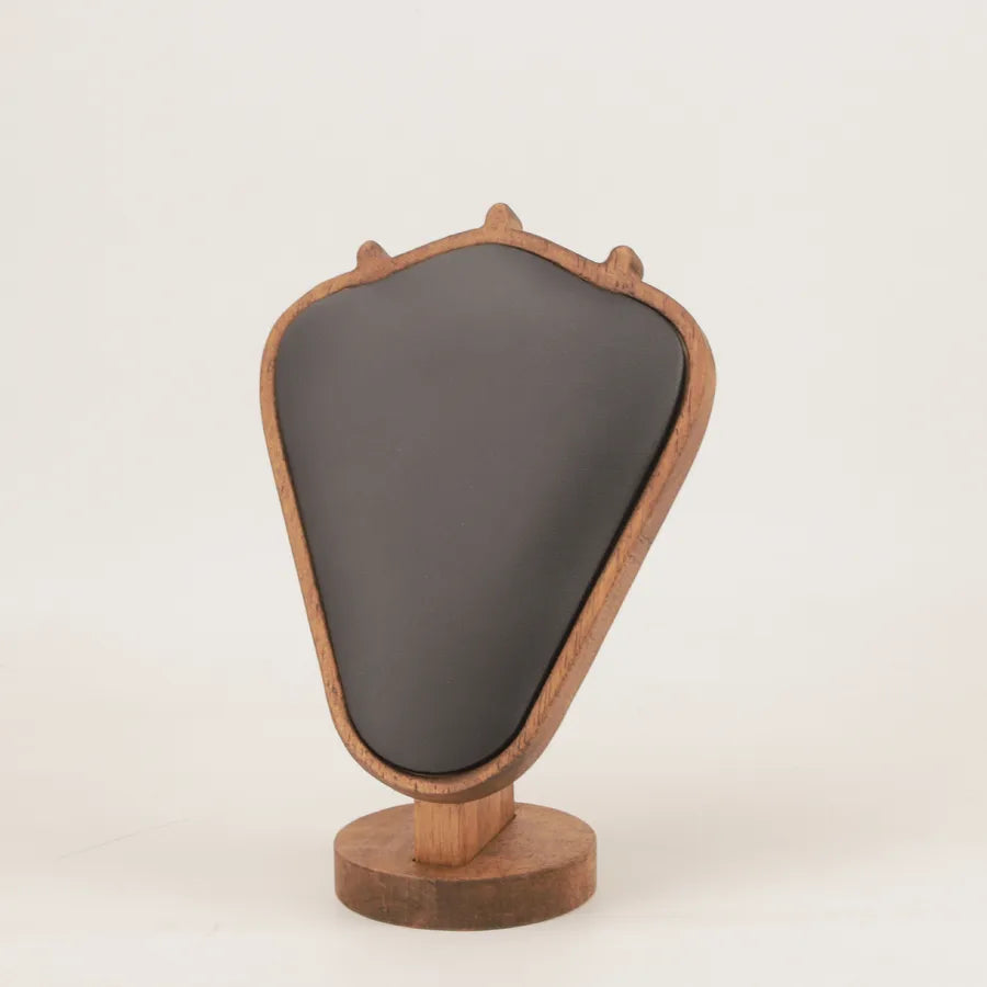 1 Piece Log Flannel Walnut Elegant Geometric Jewelry Display