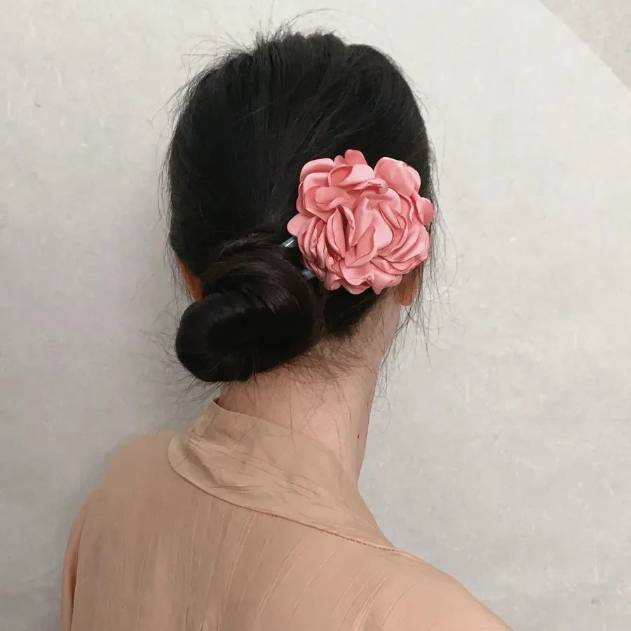 Super Fairy Artificial Flower Butterfly Flower Tassel Grip Female Sweet Style Unique and Exquisite Barrettes Ins All-Match Hair Accessories Fashion