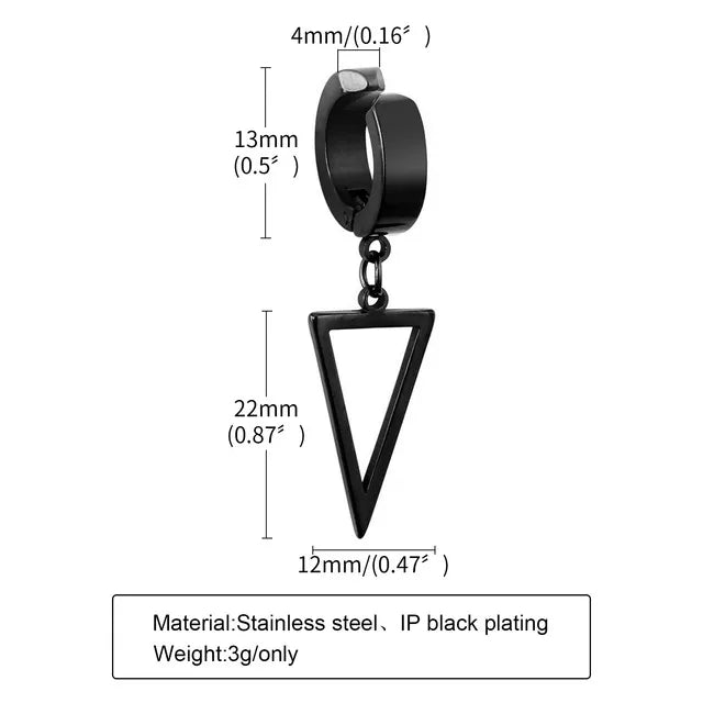 1 Piece Punk Cool Style Cross chain 201 Stainless Steel Ear Cuffs