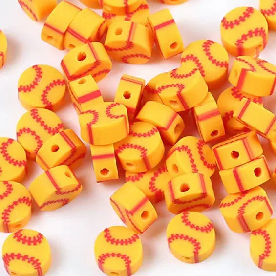 100 PCS/Package 10*4.5mm soft clay Ball Beads