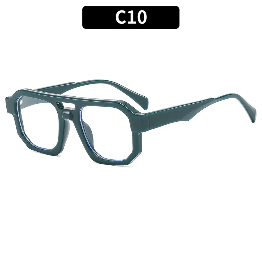 Casual Solid Color Ac Square Full Frame Men's Sunglasses