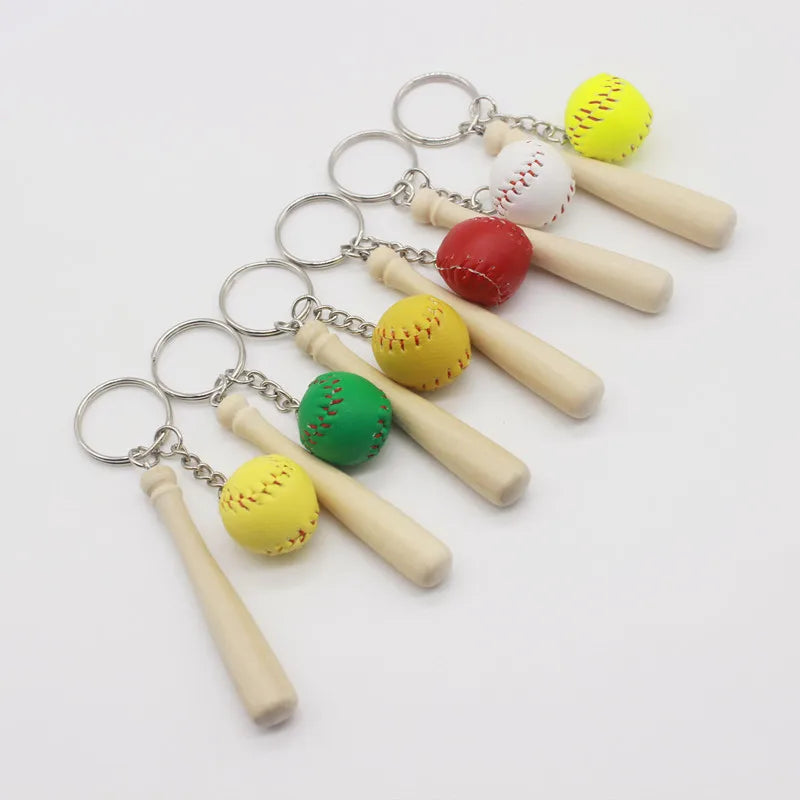 simple style sports ball pu leather metal unisex bag pendant keychain