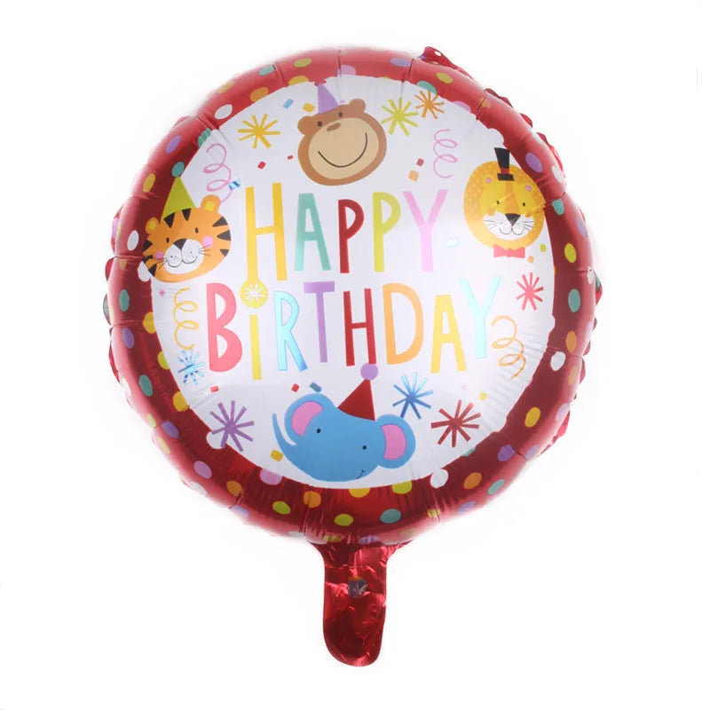 Birthday Cute Modern Style Letter Color Block Aluminum Film Birthday Balloons