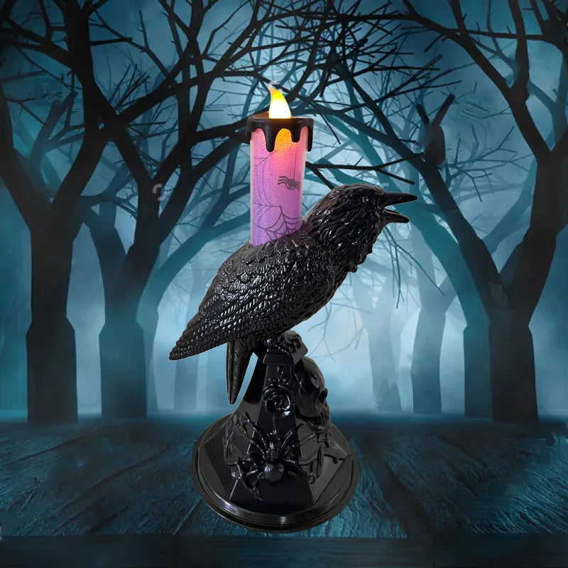 halloween gothic crow plastic party ornaments