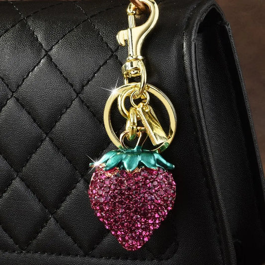 1 Piece Classic Style Shiny Fruit Zinc alloy Bag Pendant Keychain