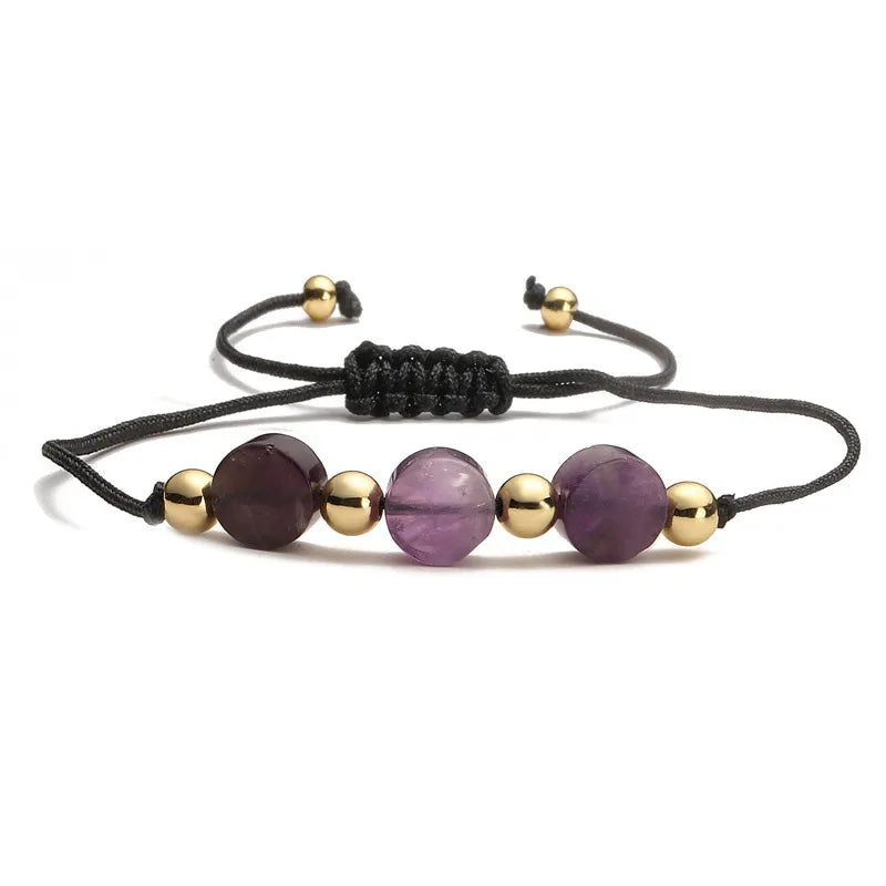 Classic Style Geometric natural stone turquoise Tiger Eye Drawstring Bracelets In Bulk