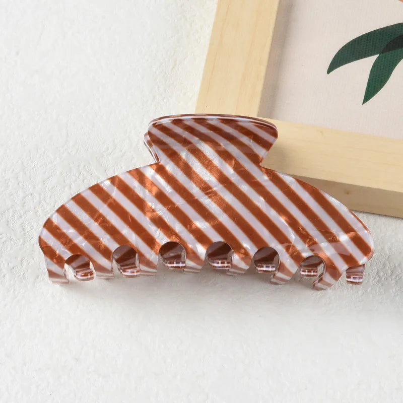 New Style Large Size Acetate Shark Clamp Hair Clip Women Luxury Fashion Hair Accessories Hair Claw For Thick Hair Tail