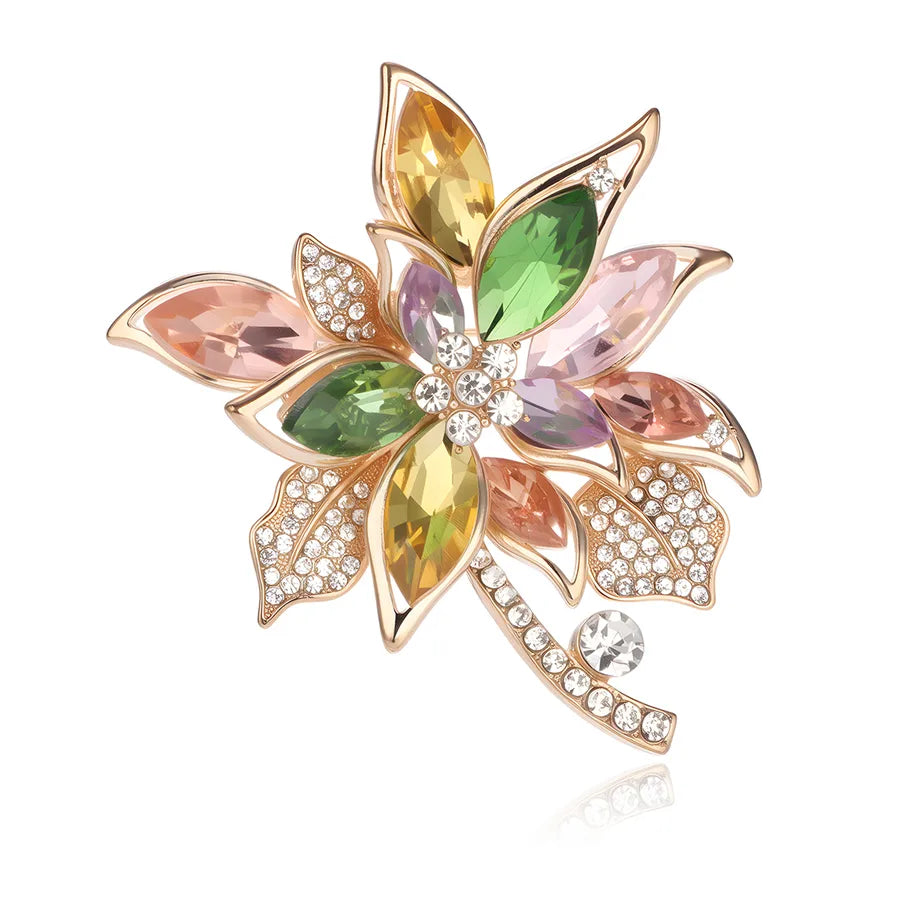 Elegant Pearl Alloy Flower Brooch Pin Women's Personality Design Lapel Pin Cute Romantic Animal Floral Pattern Office Selfie Suitable All Seasons