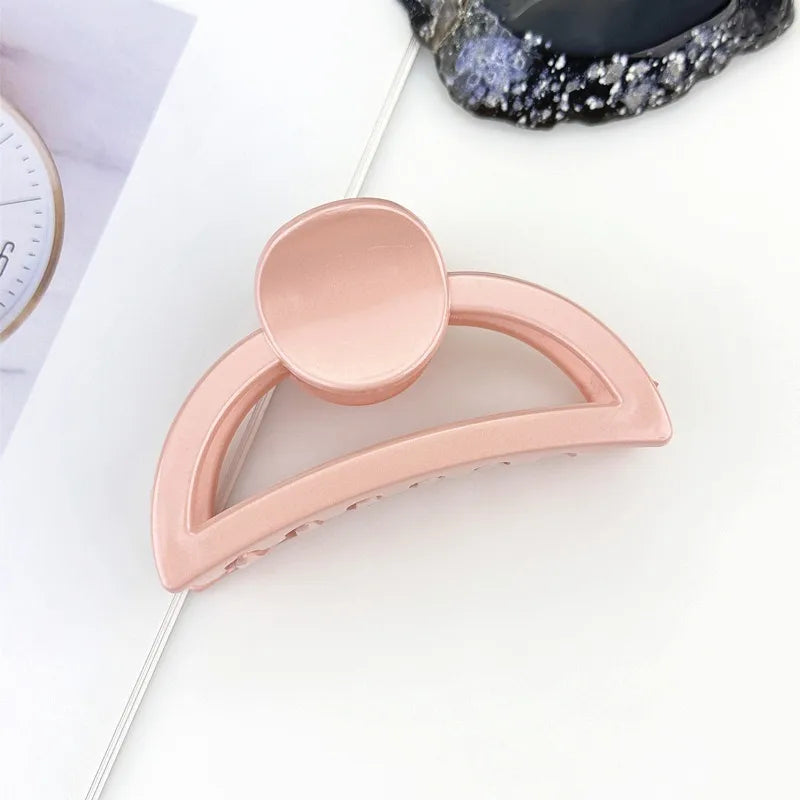 Thick Acrylic Hair Clips Cute Sweet Dopaamine Crown Grab Clips Shark Fin Sensation Solid Color Hair Clips For Women