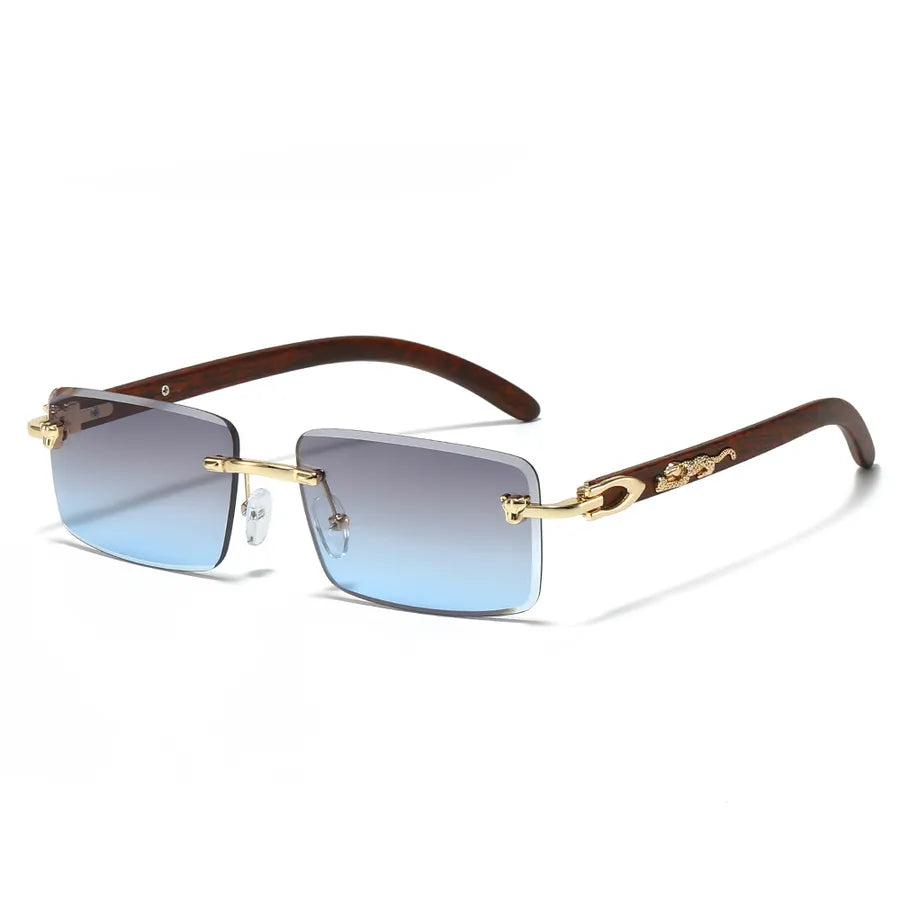 Vacation Modern Style Geometric Pc Square Frameless Men's Sunglasses