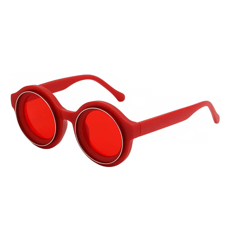 Streetwear Geometric Pc Round Frame Full Frame Women's Sunglasses