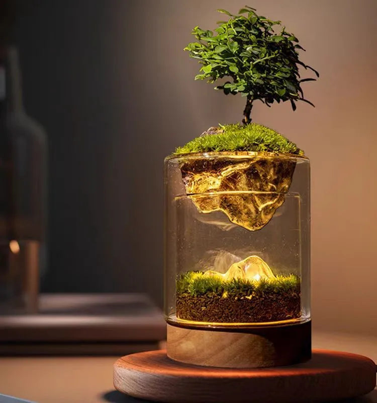 IG Style Tree Glass Night Lights Plant Micro Lighting Accessories