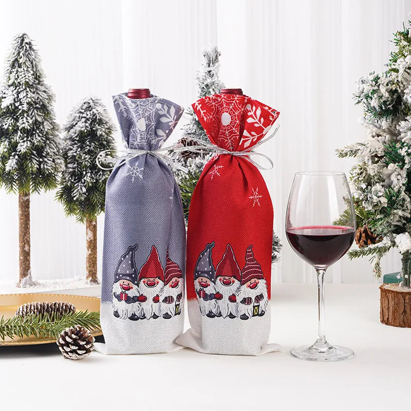 christmas fashion santa claus cloth banquet tableware
