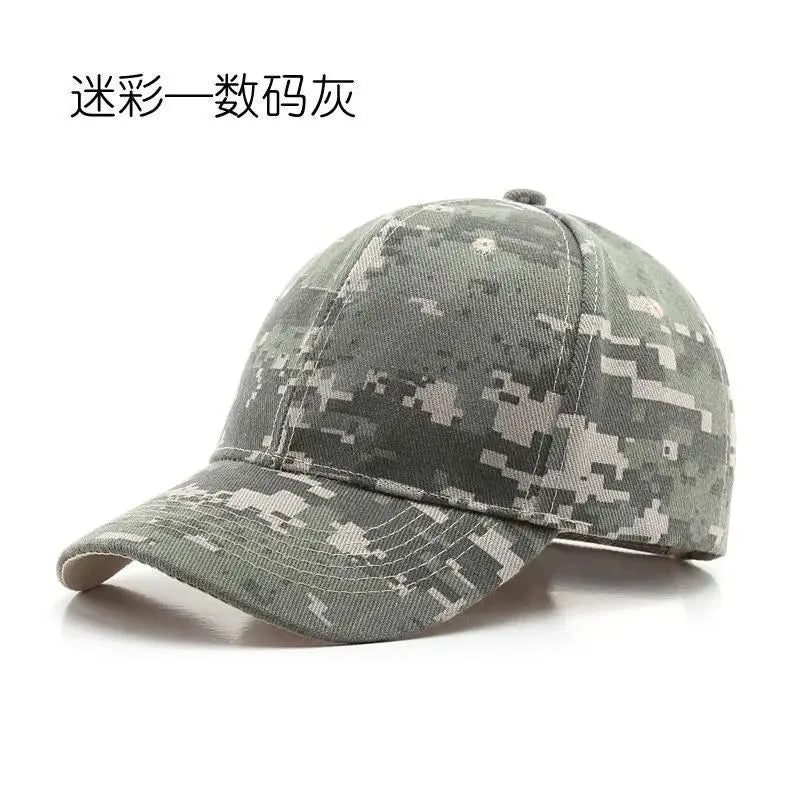 Outdoor Sports Sun Protection Hats Men's Tactical Military Camping Mountain Climbing Fishing Baseball Caps Digital Camouflage