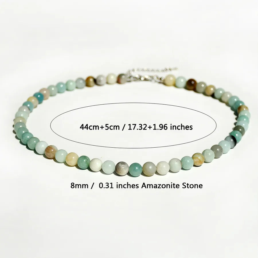Stainless Steel natural stone Silver Plated Casual Hawaiian Geometric Necklace